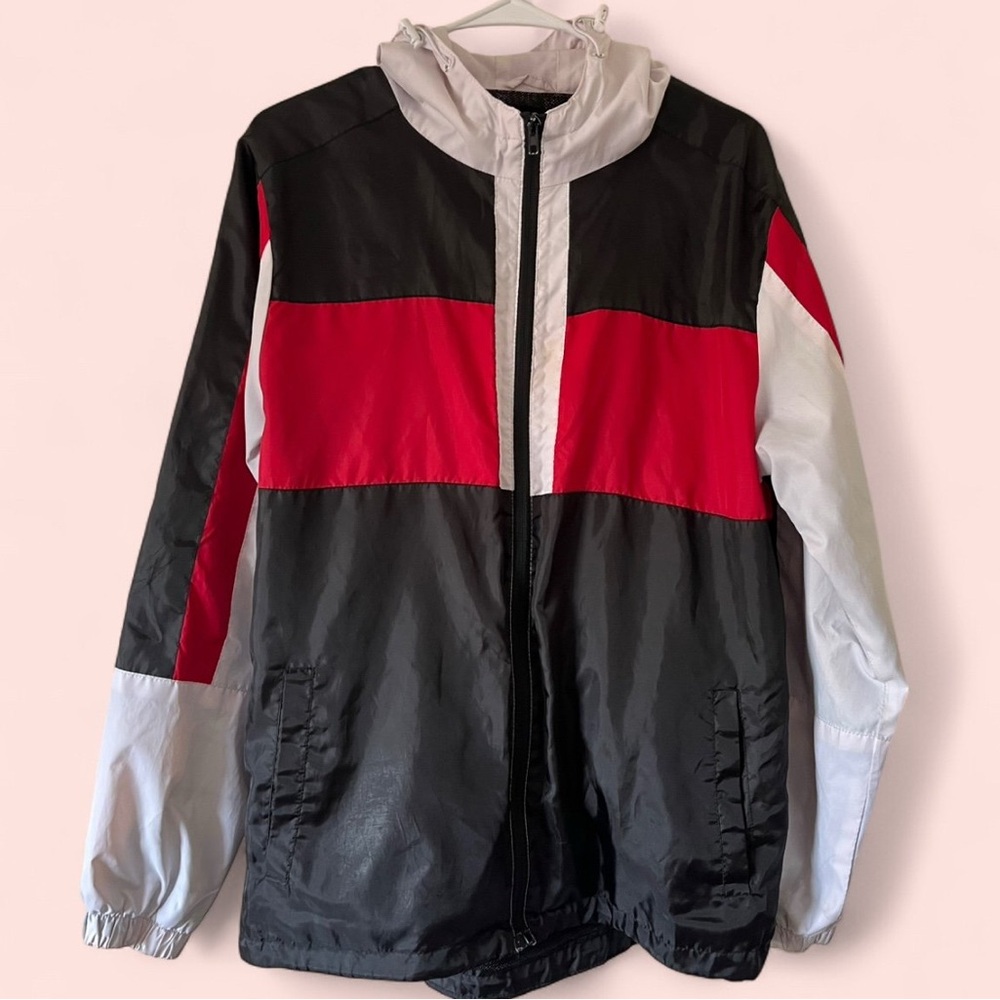 Mens Small 90’s Retro Inspired Bleecker & Mercer Full Zip Colorblock Windbreaker